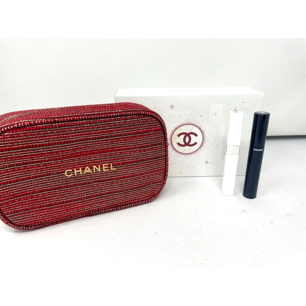CHANEL LIMITED EDITION HOLIDAY 2022 GO TO EXTREMES MASCARA GIFT SET POUCH